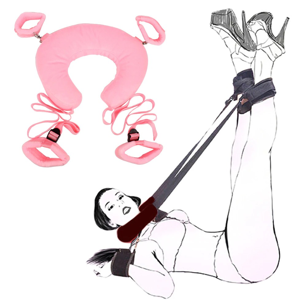 Soft Handcuffs, Legcuffs and U-Shaped Pillow BDSM 3Pcs Set / Fetish Bandage for Adult Games - EVE's SECRETS