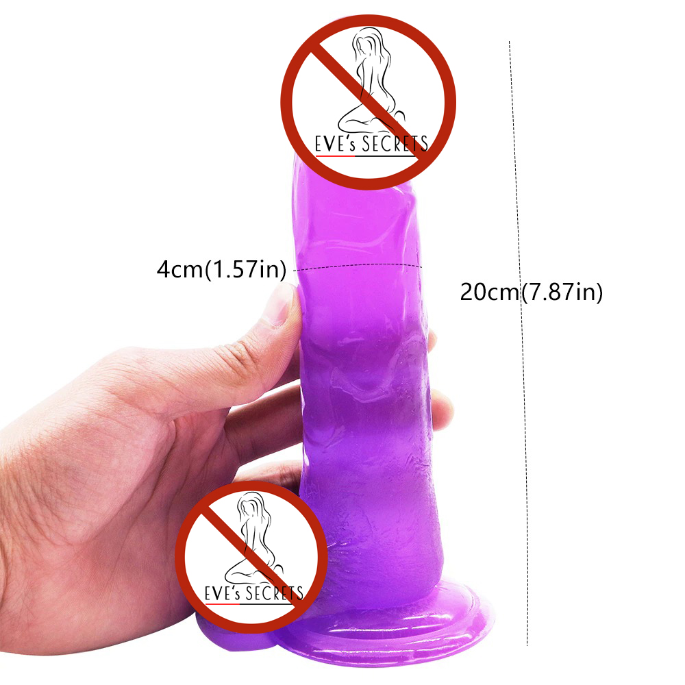 Soft Long Realistic Jelly Dildo for Women / Medical Silicone Dildo in Secret Packaging - EVE's SECRETS