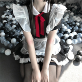 Soft Sexy Cosplay Maid Dress for Women / Erotic Transparent Uniform with Bow - EVE's SECRETS