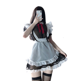 Soft Sexy Cosplay Maid Dress for Women / Erotic Transparent Uniform with Bow - EVE's SECRETS