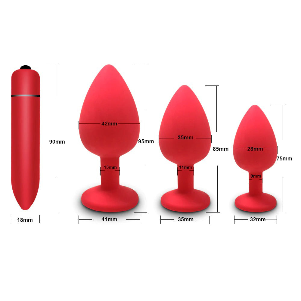 Soft Silicone Anal Butt Plug / Adult Anal Plug Mini Erotic Bullet Massager / Vibrator Sex Toys - EVE's SECRETS