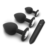 Plug anal anal en silicone souple / masseur de prostate / mini vibromasseur érotique pour femmes et hommes