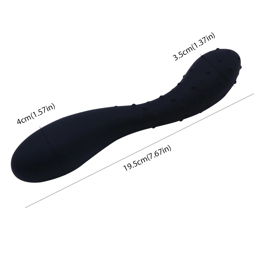 Soft Silicone Black Dildo / Vaginal and Anal Toy / G-Spot Mastrubator - EVE's SECRETS