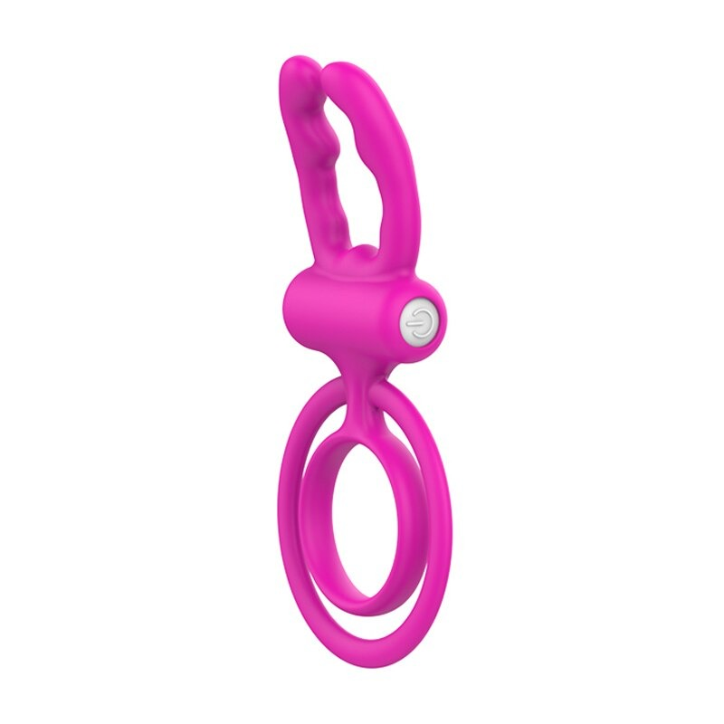 Soft Silicone Dual Cock Ring for Men / Adult Sex Toy with Rabbit Ears for Couples - EVE's SECRETS