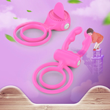 Soft Silicone Dual Cock Ring for Men / Adult Sex Toy with Rabbit Ears for Couples - EVE's SECRETS