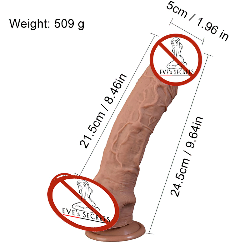 Soft Silicone Realistic Big Dildo / Artificial Penis with Suction Cup - EVE's SECRETS