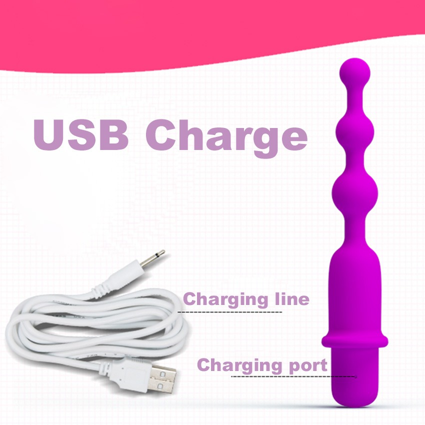 Soft Silicone Vibrating Anal Beads / Butt Plug Vibrator / Adult Sex Toys for Woman - EVE's SECRETS