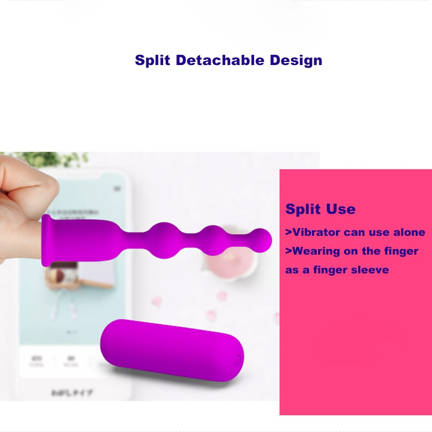 Soft Silicone Vibrating Anal Beads / Butt Plug Vibrator / Adult Sex Toys for Woman - EVE's SECRETS