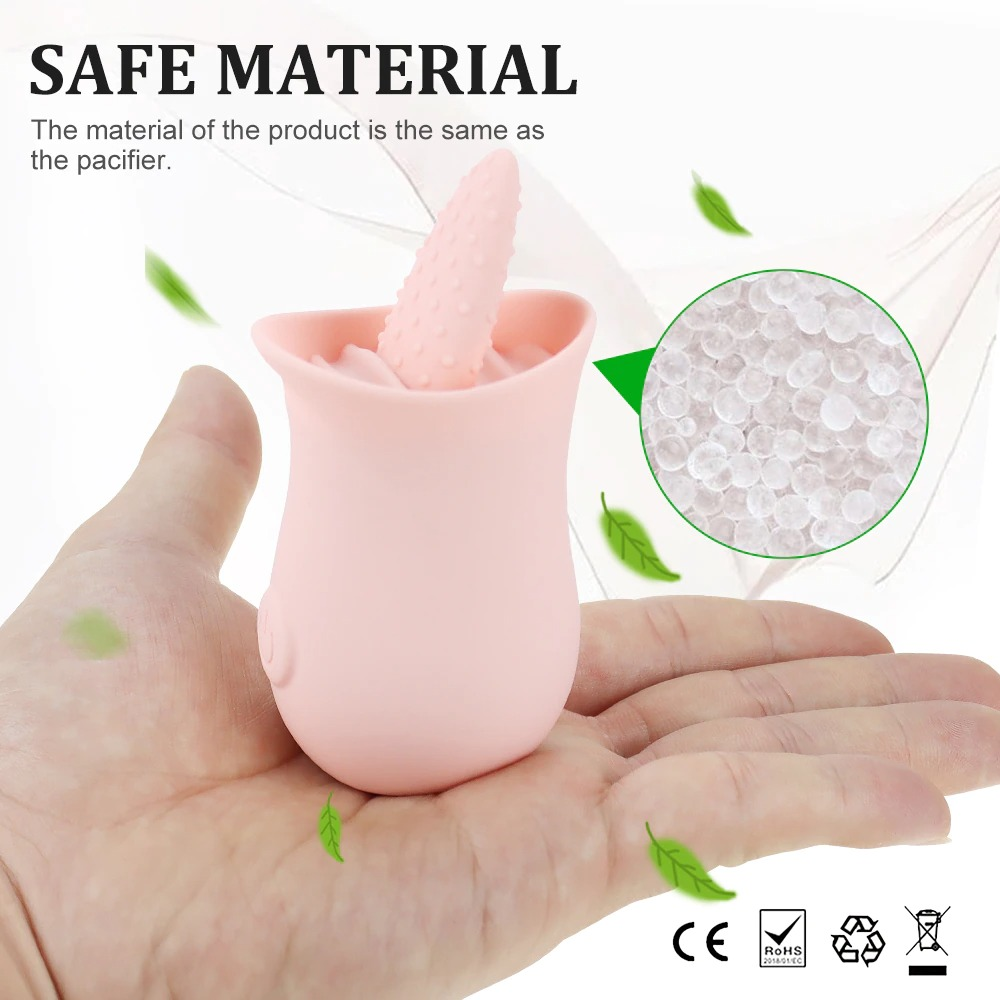 Soft Vibrator Tongue Licking / Mini Clitoral Stimulator for Women / Adult G-Spot Masturbator - EVE's SECRETS