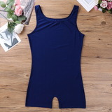 Solid Sleeveless Slim Fit Bodysuit with Round Neck / One-Piece Lingerie Bodysuit for Men - EVE's SECRETS
