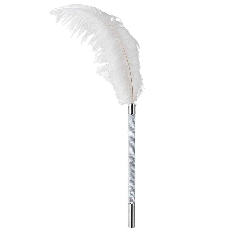 Somali Ostrich Feather Ticklers in Black and White Colors / BDSM Sex Toys for Men and Women - EVE's SECRETS