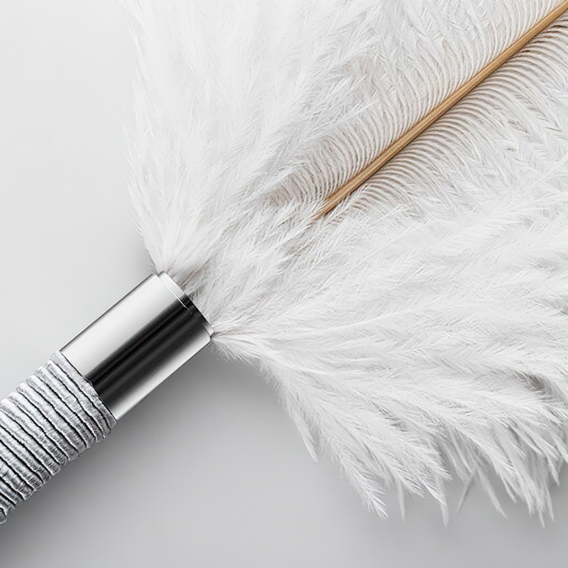 Somali Ostrich Feather Ticklers in Black and White Colors / BDSM Sex Toys for Men and Women - EVE's SECRETS