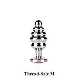 Stainless Steel Butt Plug / Spiral Beads Stimulation / Thread Anal Sex Toy for Adult Couples - EVE's SECRETS