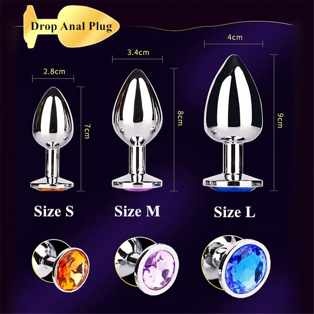 Stainless Steel Butt Plug / Spiral Beads Stimulation / Thread Anal Sex Toy for Adult Couples - EVE's SECRETS