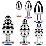 Plug anal en acier inoxydable/stimulation de perles en spirale/fil jouet sexuel anal pour couples adultes