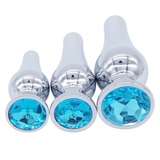 Stainless Steel Butt Plugs 3Pcs Set / Anal Toys for Adult Games
