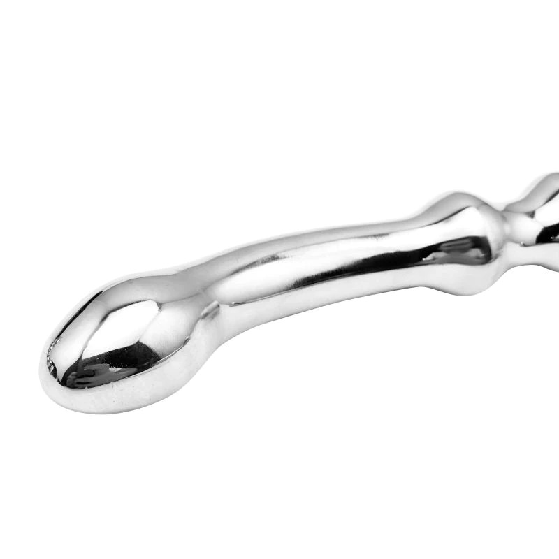 Stainless Steel Double Large Metal Fake Dildo / Anal Beads Prostate Massager G-Spot Stick - EVE's SECRETS