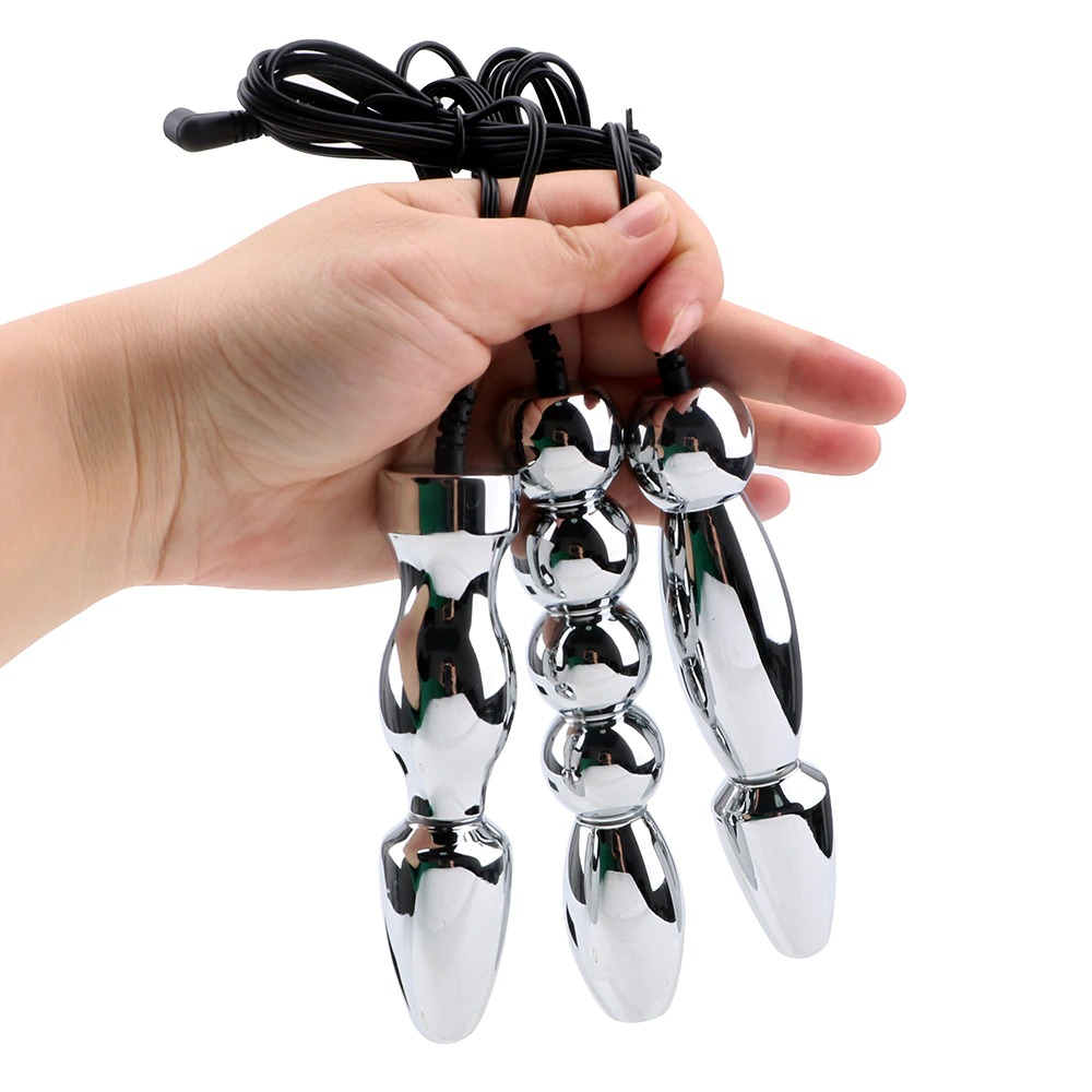 Stainless Steel E-Stimulation Dildo for Women / Adult Electro Shock Anal Dildo - EVE's SECRETS