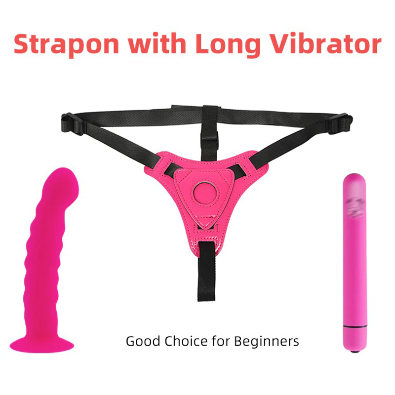 Strap-On with Vibrator Dildo / Women's Silicone Sex Toy Penis / Adult Dildo for Ladies - EVE's SECRETS