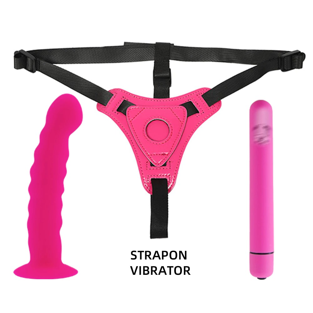 Strap-On with Vibrator Dildo / Women's Silicone Sex Toy Penis / Adult Dildo for Ladies - EVE's SECRETS