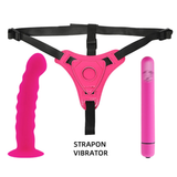 Strap-On with Vibrator Dildo / Women's Silicone Sex Toy Penis / Adult Dildo for Ladies - EVE's SECRETS