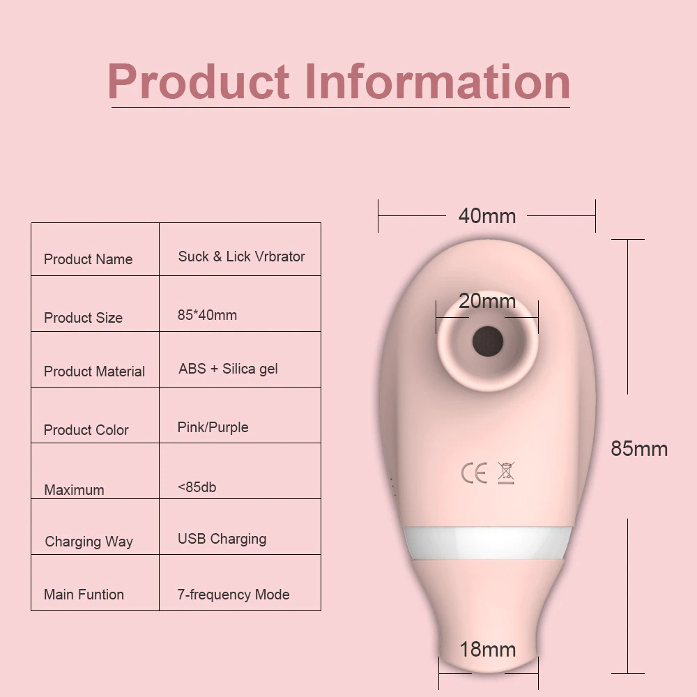 Sucking and Licking Vibrator / Clitoris Suction Stimulator / Oral Sex Toy - EVE's SECRETS