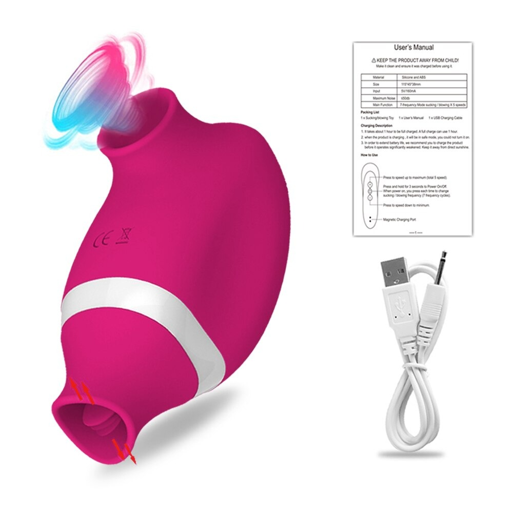 Sucking and Licking Vibrator / Clitoris Suction Stimulator / Oral Sex Toy - EVE's SECRETS
