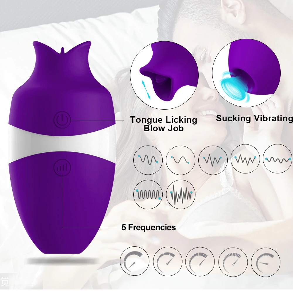 Sucking Vibrator for Women / Adult Clitoris Stimulator / Female Sex Toy Oral Tongue - EVE's SECRETS