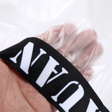 Summer Men's Transparent Swimwear / Mid Waist Letter Print Elastic See-Through Trunks - EVE's SECRETS