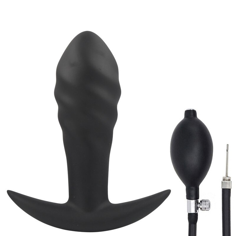 Super Large Double-layer Silicone Inflatable Anal Butt Plugs / Unisex Pump Prostate Massage - EVE's SECRETS