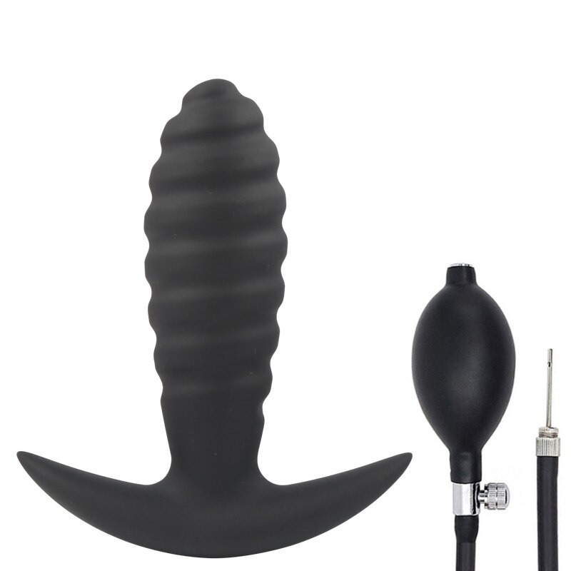Super Large Double-layer Silicone Inflatable Anal Butt Plugs / Unisex Pump Prostate Massage - EVE's SECRETS