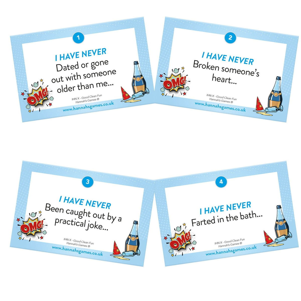 "Never Have I Ever" Fun Game for Adults / Board Game for Parties - EVE's SECRETS