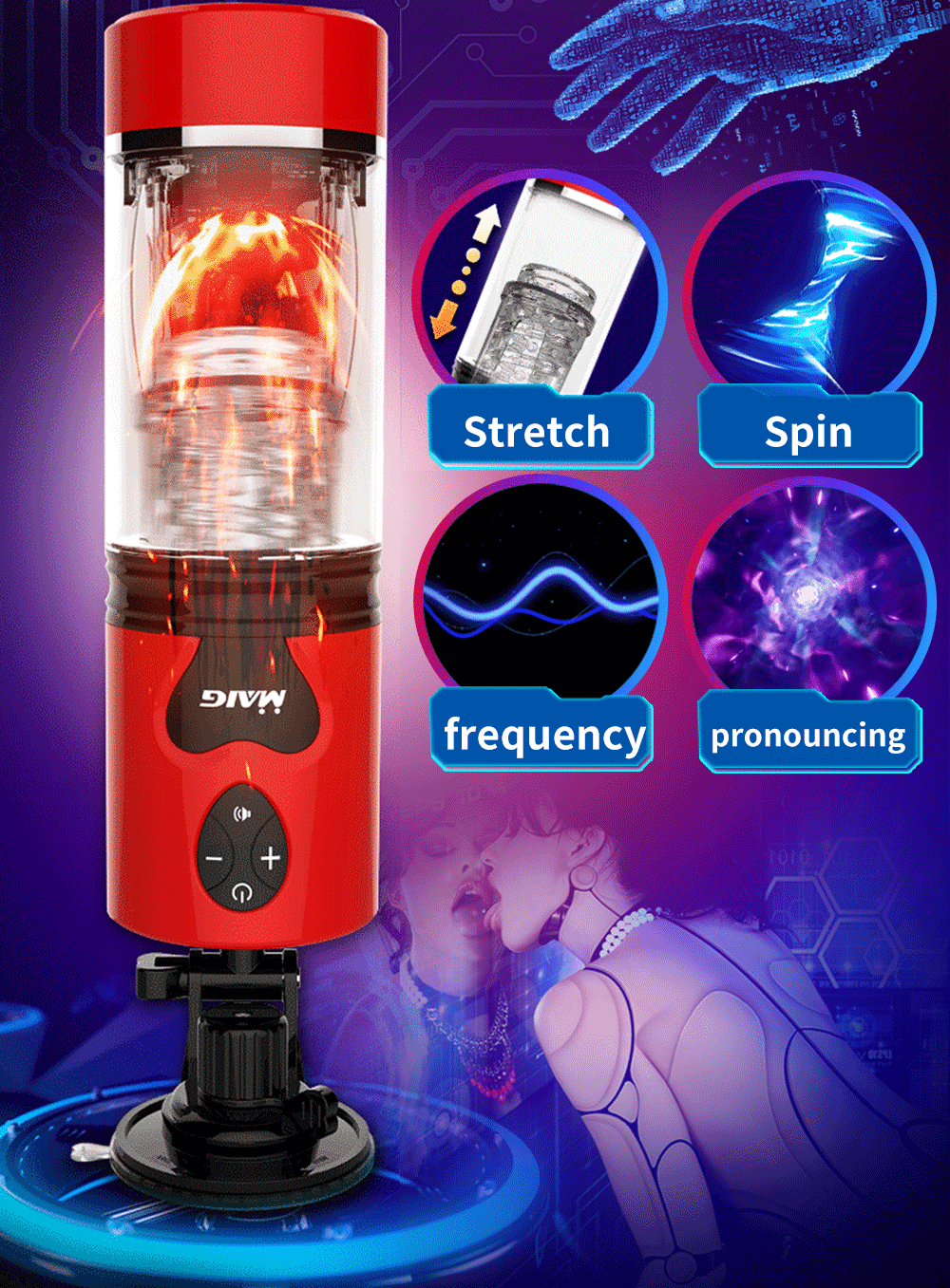 Telescopic Rotating Male Masturbator / Automatic Masturbation Cup / Sex Toys for Men - EVE's SECRETS