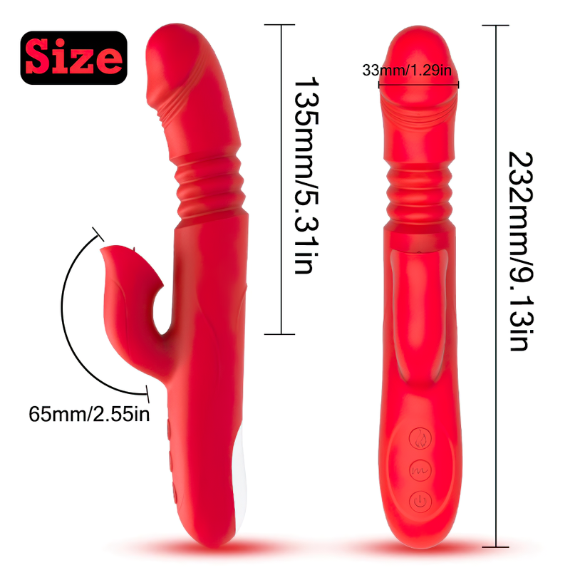 Telescopic Rotation G-Spot Vibrator / Vibrating Rabbit Stimulator / Sex Toys For Women - EVE's SECRETS