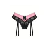 Tempting Garter Belt with Stockings / Women's Sexy Lace Lingerie with Bowknot - EVE's SECRETS