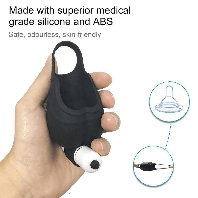 Vibrating Testicle Massager / Men's Cock Ring with Vibration Function / Male Sex Toys - EVE's SECRETS