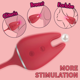 Thrusting 9 Speed Vibrator for Women / Nipple Clip and Clitoris Stimulation / Female Sex Toys - EVE's SECRETS