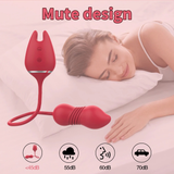Thrusting 9 Speed Vibrator for Women / Nipple Clip and Clitoris Stimulation / Female Sex Toys - EVE's SECRETS