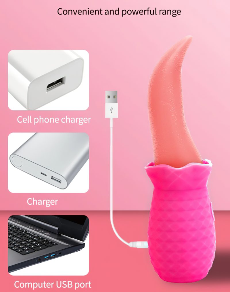 Tongue G-Spot Vibrator / Women's Clitoral Massager / Female Realistic Design Sex Toys - EVE's SECRETS