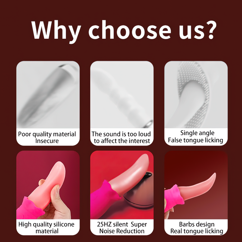 Tongue G-Spot Vibrator / Women's Clitoral Massager / Female Realistic Design Sex Toys - EVE's SECRETS