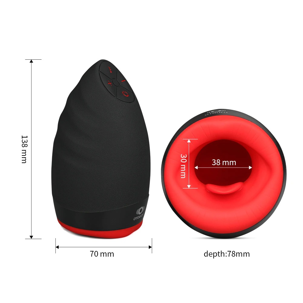 Tongue Vibrator for Men Masturbation / Silicone Automatic Heating Penis Vibrator for Adult - EVE's SECRETS