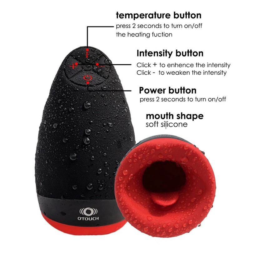 Tongue Vibrator for Men Masturbation / Silicone Automatic Heating Penis Vibrator for Adult - EVE's SECRETS