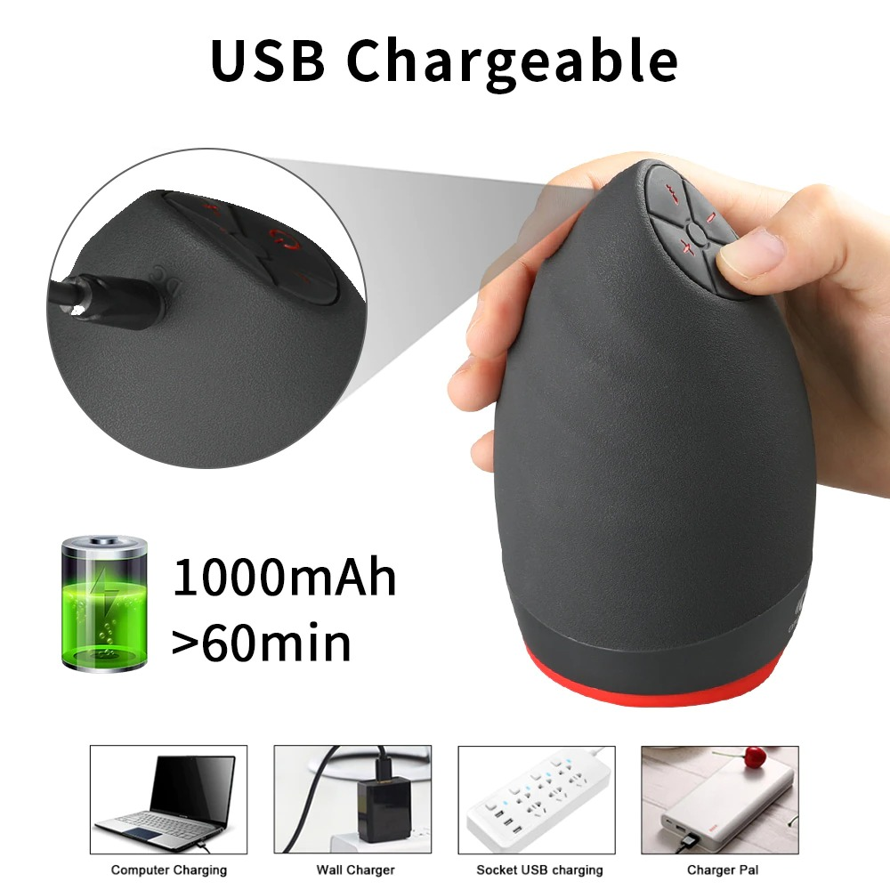 Tongue Vibrator for Men Masturbation / Silicone Automatic Heating Penis Vibrator for Adult - EVE's SECRETS