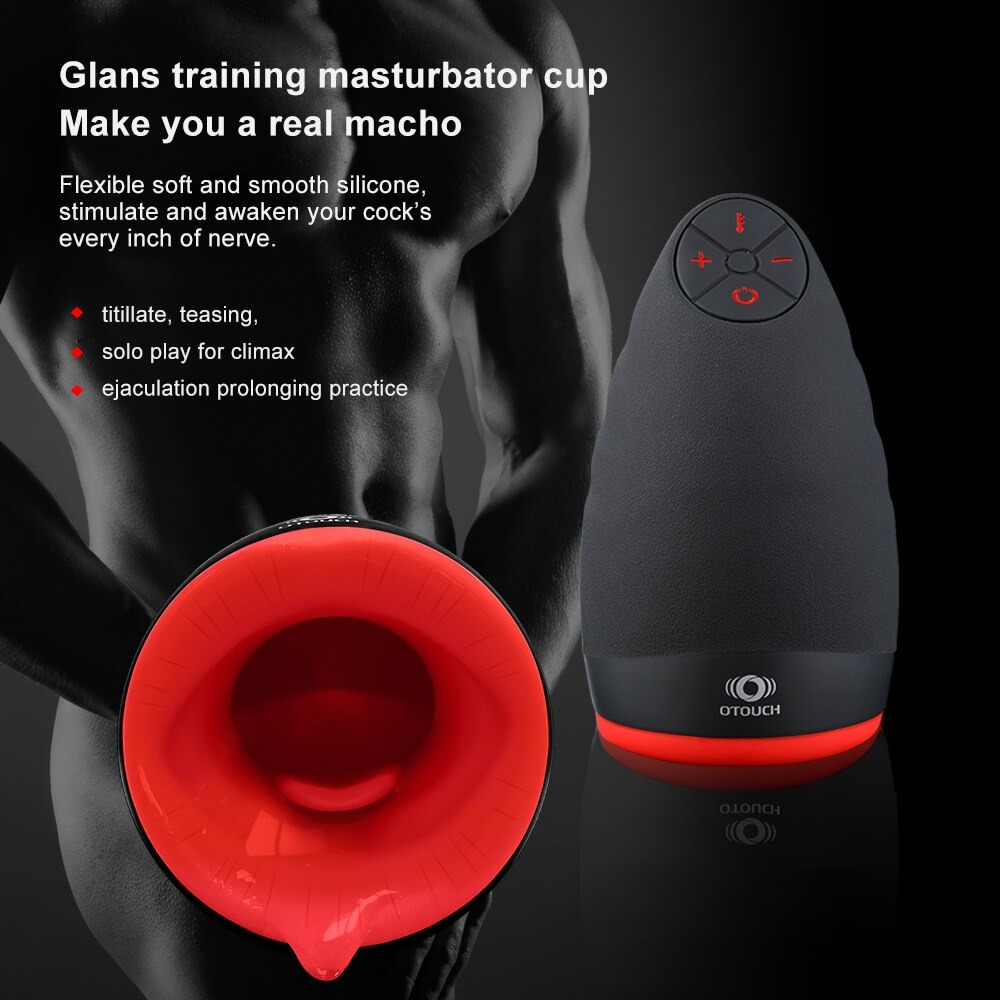 Tongue Vibrator for Men Masturbation / Silicone Automatic Heating Penis Vibrator for Adult - EVE's SECRETS