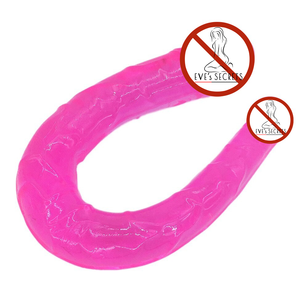 Translucent Double Penetration Dildo / Flexible Soft Vagina and Anal Sex Toys - EVE's SECRETS
