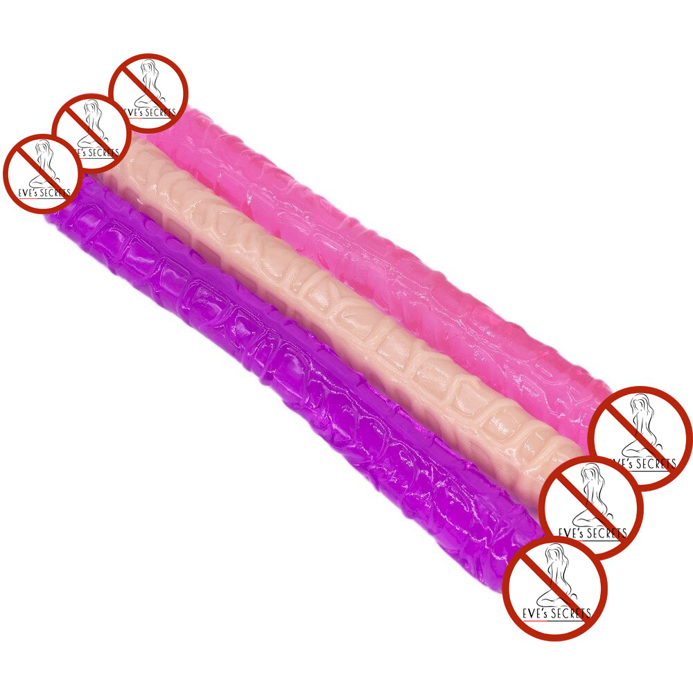 Translucent Double Penetration Dildo / Flexible Soft Vagina and Anal Sex Toys - EVE's SECRETS