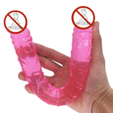 Translucent Double Penetration Dildo / Flexible Soft Vagina and Anal Sex Toys - EVE's SECRETS