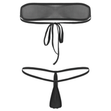 Transparent Bikini Set / Erotic Mesh Underwear / Sexy Female G-Strings / Slim Women's Brassiere - EVE's SECRETS