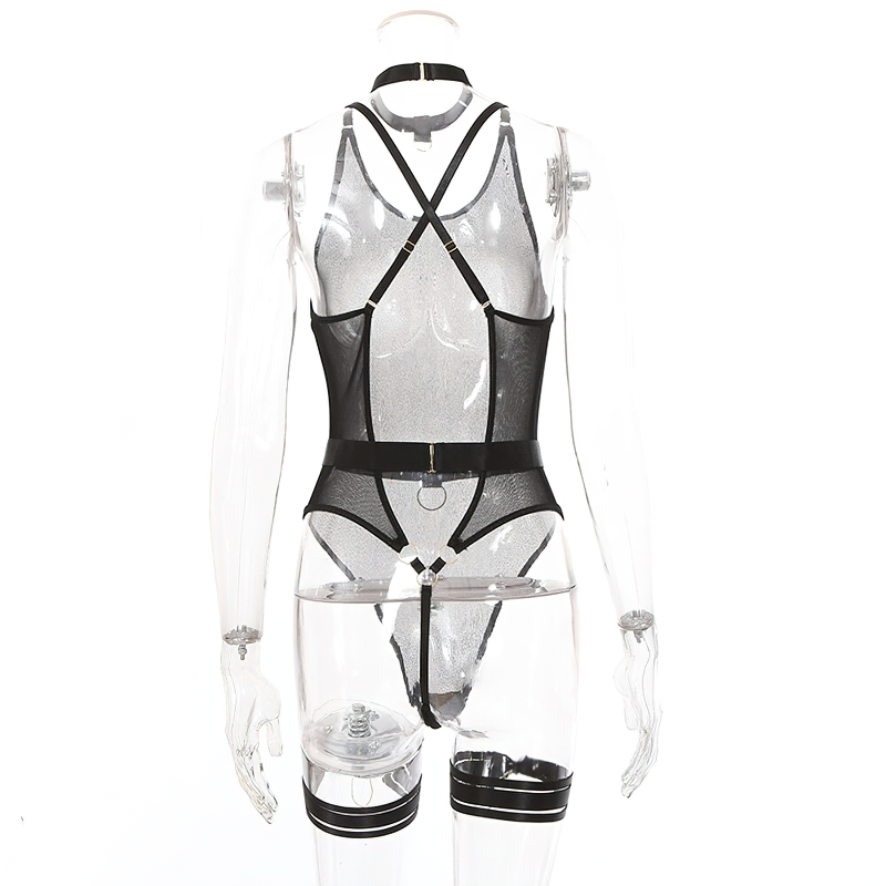 Transparent Sexy Bodysuit For Women / Exotic Mesh Lingerie / Stylish Clubwear Costume - EVE's SECRETS