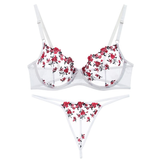 Transparent Women's Lingerie Set / Erotic Underwear with Floral Embroidery - EVE's SECRETS